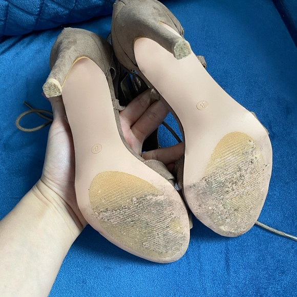 Tan - lace up heels - Picture 4 of 4